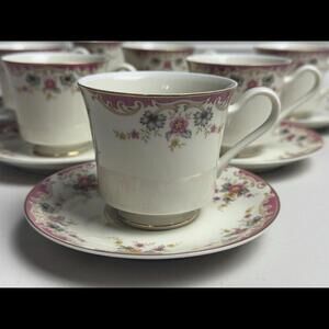 Shelly By Mikasa Teacup And Saucers Set Of 7